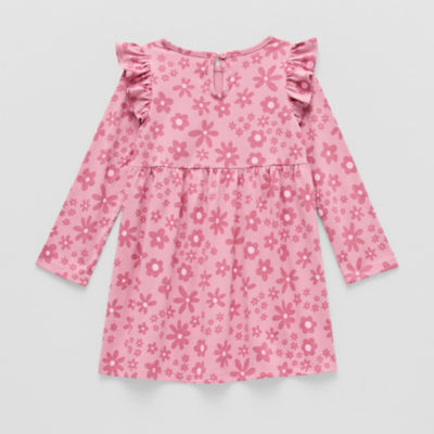 Okie Dokie Toddler & Little Girls Long Sleeve A-Line Dress