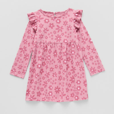 Okie Dokie Toddler & Little Girls Long Sleeve A-Line Dress