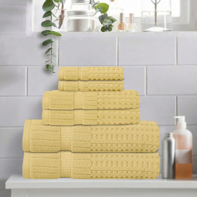 Home Weavers Inc Willow Collection 100% Cotton Zero Twist Super Absorbent 6-pc. Quick Dry Bath Towel Set