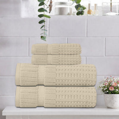 Home Weavers Inc Willow Collection 100% Cotton Zero Twist Super Absorbent 4-pc. Quick Dry Bath Towel Set