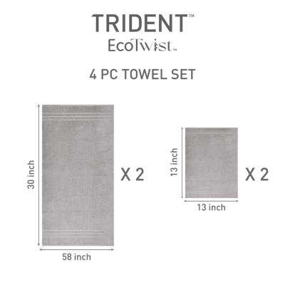 Trident Cotton And Viscose From Bamboo 4-pc. Bath Towel Set