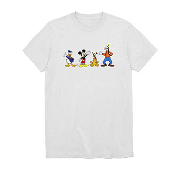 4 Friends Mens Minnie Regular JCPenney Mickey Mouse Color: - Graphic Neck White Mouse T-Shirt, Sleeve Fit Crew Short