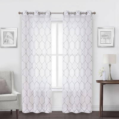 Regal Home Annabelle Sheer Grommet Top Set of 2 Curtain Panel JCPenney