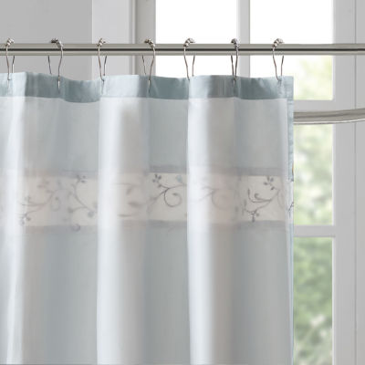 Madison Park Belle Embroidered Shower Curtain