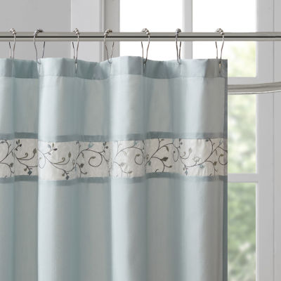 Madison Park Belle Embroidered Shower Curtain