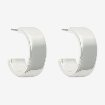 Mixit Silver Tone Hypoallergenic Hoop Earrings