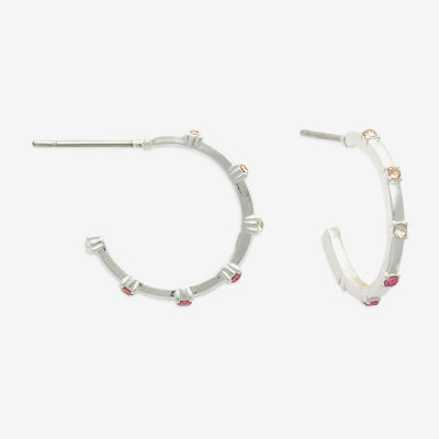 Mixit Hypoallergenic Silver Tone Hoop Earrings