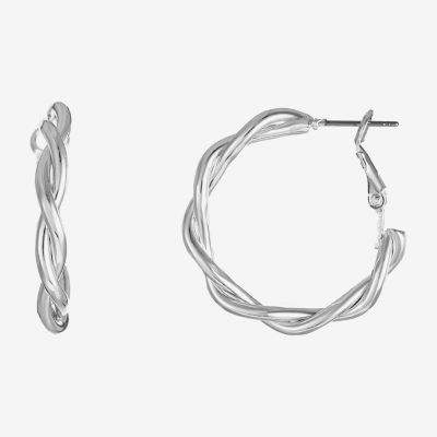 Liz Claiborne Twisted Hoop Earrings