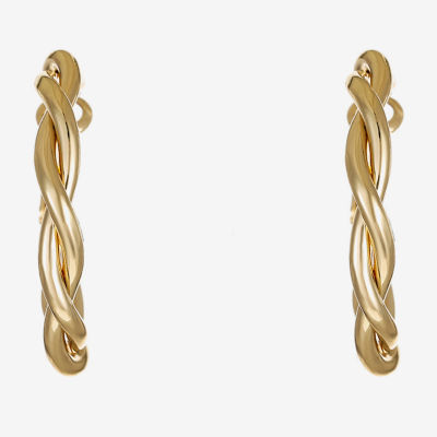 Liz Claiborne Twisted Womens 30mm Hypoallergenic Hoop Earrings