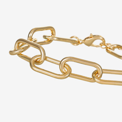 Liz Claiborne 7.25 Inch Paperclip Link Bracelet