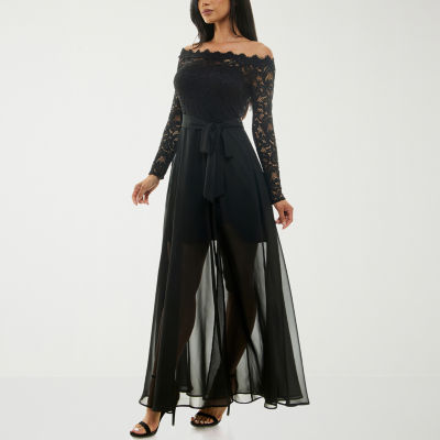 Premier Amour Long Sleeve Evening Gown