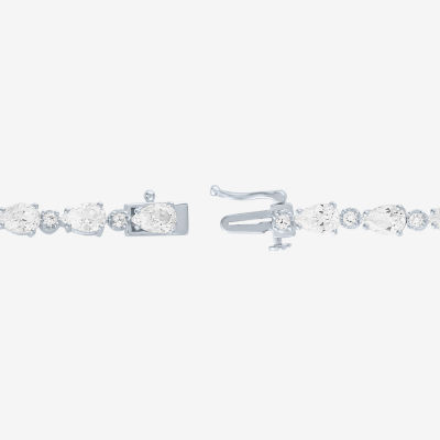 Lab Created White Sapphire Sterling Silver 7.5 Inch Tennis Bracelet