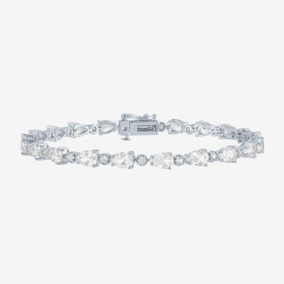 Lab Created White Sapphire Sterling Silver 7.5 Inch Tennis Bracelet