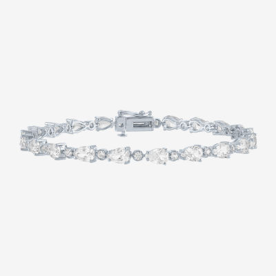 Lab Created Sapphire Sterling Silver Inch Tennis Bracelet