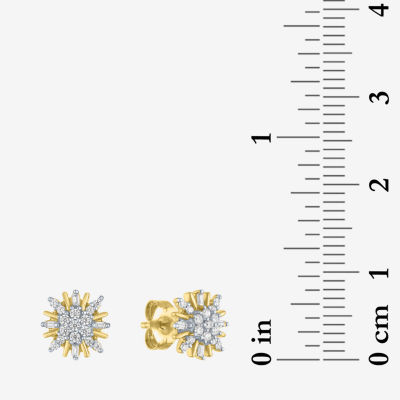 Diamond Blossom (G-H / Si2-I1) 1/5 CT. Lab Grown White Diamond 10K Gold Stud Earrings