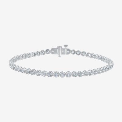 H-I/ I1) CT. T.W. Lab Grown White Diamond 10K White Gold 7.25 Inch Tennis Bracelet