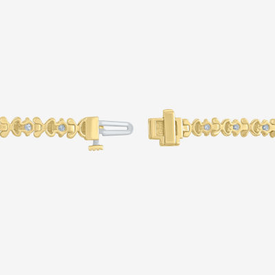 (G / Si2) 2 CT. T.W. Lab Grown White Diamond 10K Gold 7.25 Inch Tennis Bracelet