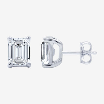 Ever Star (G / Si2-I1) 1 CT. T.W. Lab Grown White Diamond 10K White Gold Stud Earrings