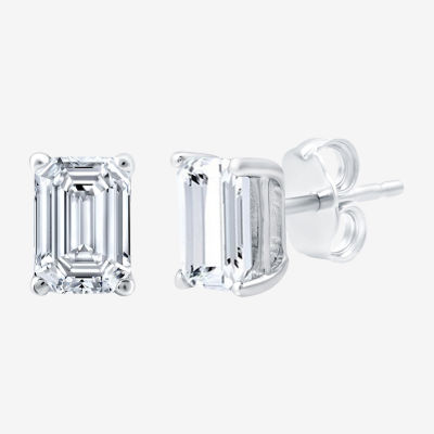 Ever Star (H-I / Si2-I1) 2 CT. T.W. Lab Grown White Diamond 14K White Gold Stud Earrings