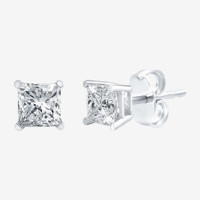 Ever Star (F / Vs2) 1 CT. T.W. Lab Grown White Diamond 14K White Gold Stud Earrings