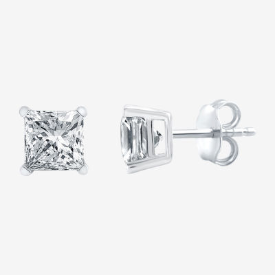 Ever Star (F / Vs2) 1 CT. T.W. Lab Grown White Diamond 14K White Gold Stud Earrings