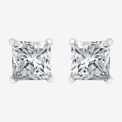 Ever Star (F / Vs2) 1 1/2 CT. T.W. Lab Grown White Diamond 14K White Gold Stud Earrings