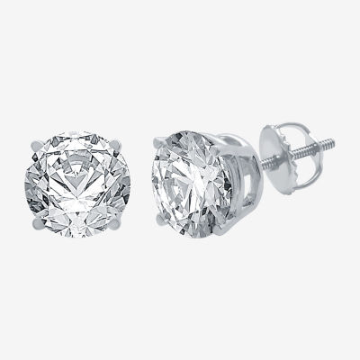 Ever Star (G / Vs1-Vs2) CT. T.W. Lab Grown White Diamond 14K White Gold Round Stud Earrings