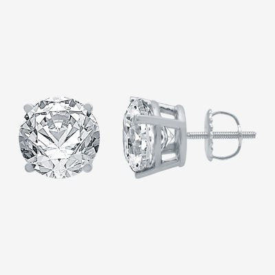 Ever Star (G / Vs1-Vs2) CT. T.W. Lab Grown White Diamond 14K White Gold Round Stud Earrings