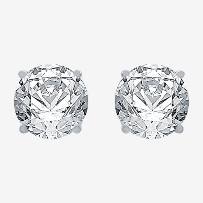 Ever Star (G / Vs1-Vs2) CT. T.W. Lab Grown White Diamond 14K White Gold Round Stud Earrings