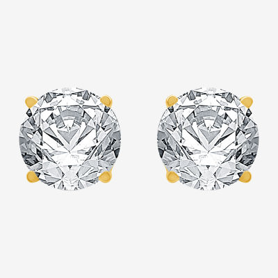 Ever Star (G / Vs1-Vs2) CT. T.W. Lab Grown White Diamond 14K White Gold Round Stud Earrings