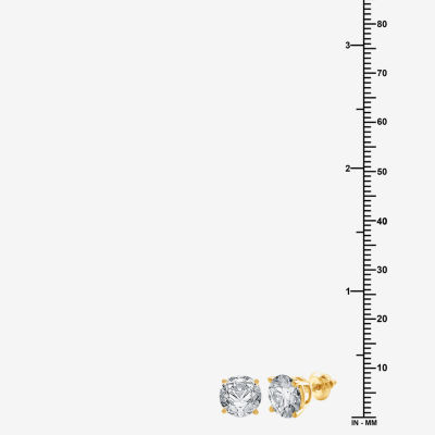 Ever Star (G / Vs1-Vs2) CT. T.W. Lab Grown White Diamond 14K White Gold Round Stud Earrings