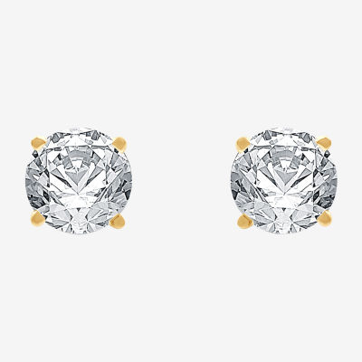 Ever Star (G / Vs1-Vs2) CT. T.W. Lab Grown White Diamond 14K White Gold Round Stud Earrings