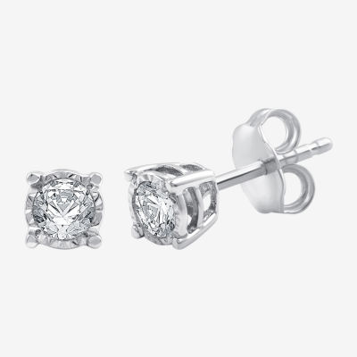 Ever Star (G / SI1-SI2) 1/ CT.T.W. Lab-Grown Diamond Sterling SIlver Round Stud Earrings