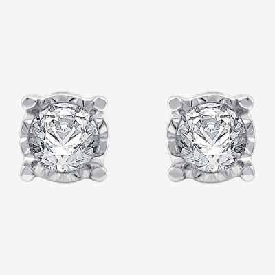 Ever Star (G / SI1-SI2) 1/ CT.T.W. Lab-Grown Diamond Sterling SIlver Round Stud Earrings