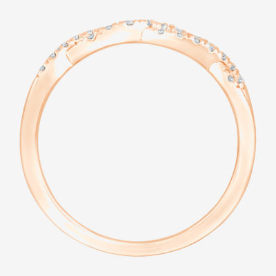 (G / Si2) 1/4 CT. T.W. Lab Grown White Diamond 10K Rose Gold Wedding Band