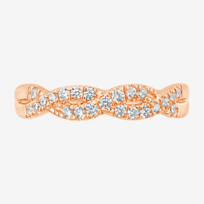(G / Si2) 1/4 CT. T.W. Lab Grown White Diamond 10K Gold Wedding Band