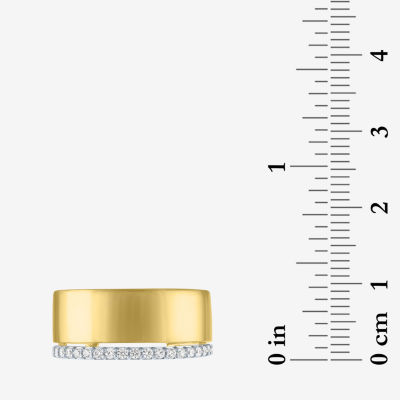 Diamond Addiction (G-H / Si2-I1) Womens 1/4 CT. T.W. Lab Grown White 14K Gold Over Silver Round Cocktail Ring