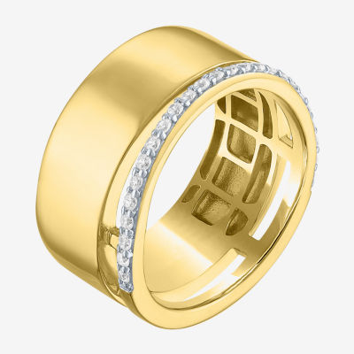 Diamond Addiction (G-H / Si2-I1) Womens 1/4 CT. T.W. Lab Grown White 14K Gold Over Silver Round Cocktail Ring