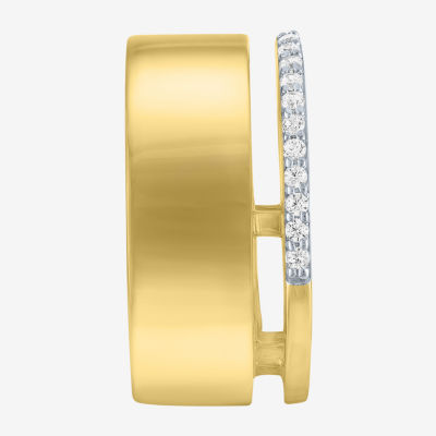 Diamond Addiction (G-H / Si2-I1) Womens 1/4 CT. T.W. Lab Grown White 14K Gold Over Silver Round Cocktail Ring