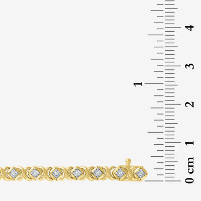 (I1-I2/ G-H) Womens 14K Gold Over Silver 7.25 Inch Chain Bracelet