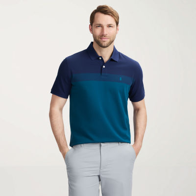 IZOD Advantage Performance Colorblock Mens Classic Fit Short Sleeve Polo Shirt