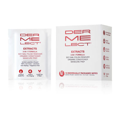 Dermelect 3 In 1 Soy Wipe Nail Polish Remover