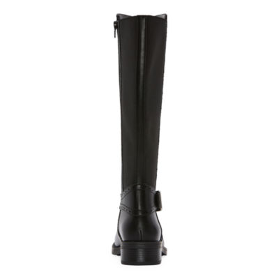 St. John's Bay Womens Toysen Wide Calf Flat Heel Riding Boots