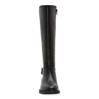 St. John's Bay Womens Toysen Wide Calf Stacked Heel Riding Boots