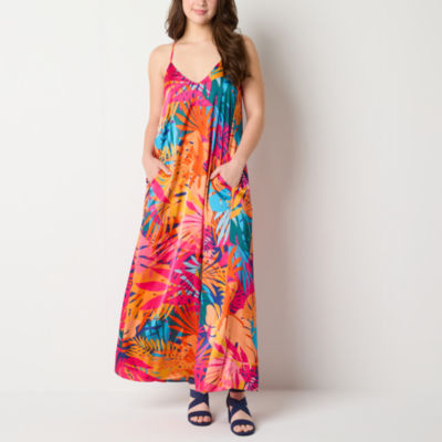 Be by CHETTA B Sleeveless Leaf Maxi Dress
