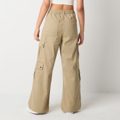 Arizona Womens High Rise Straight Easy-on + Easy-off Cargo Pant-Juniors