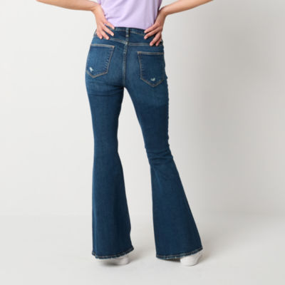 Arizona Womens Low Rise Flare Leg Jean