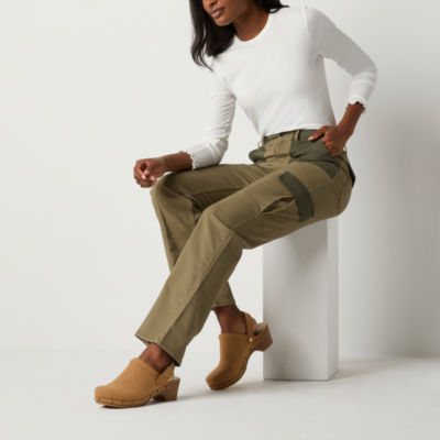 a.n.a Womens High Rise Straight Cargo Pant