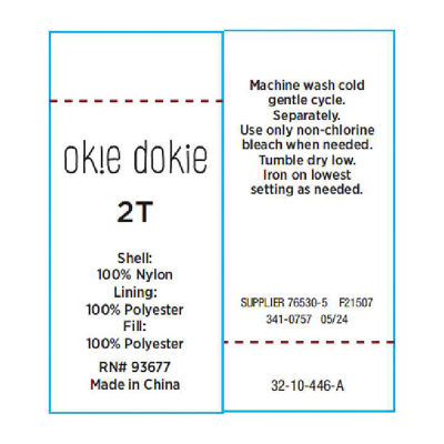 Okie Dokie Toddler Girls Adaptive Hooded Midweight Puffer Jacket