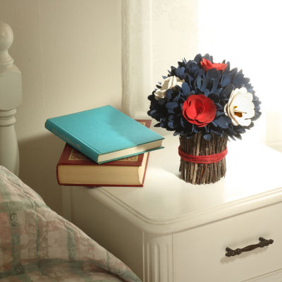 National Tree Co. 9in Red White And Blue Floral Arrangement